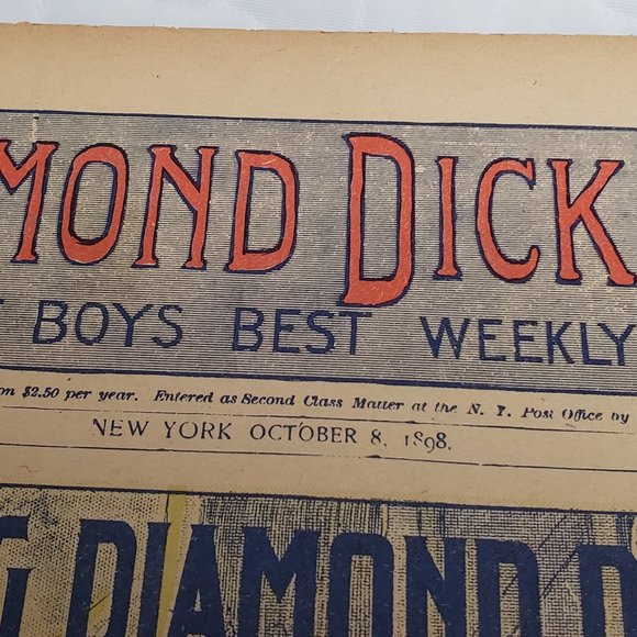 Oct 1898 Diamond Dick Jr #104 Dashing Dick Diamond Western Magazine - Picture 3 of 9